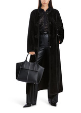 MARC CAIN Black Coat In Fun Fur MARC CAIN Black Coat In Fun Fur